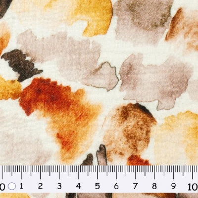 Musselin "Thea" Camouflage | erdtöne weiß